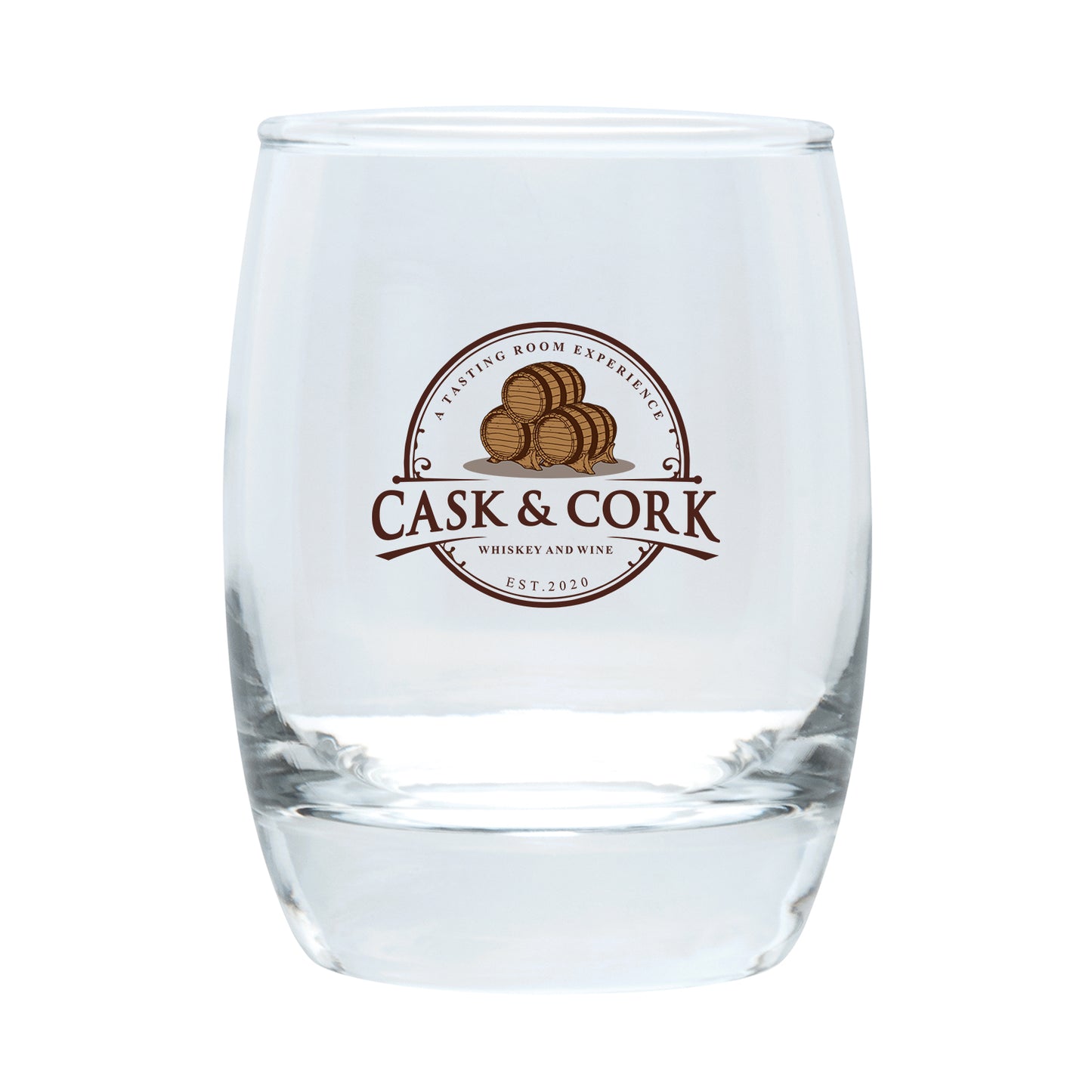 Custom logo 6 Oz. Full Color Whiskey Glass