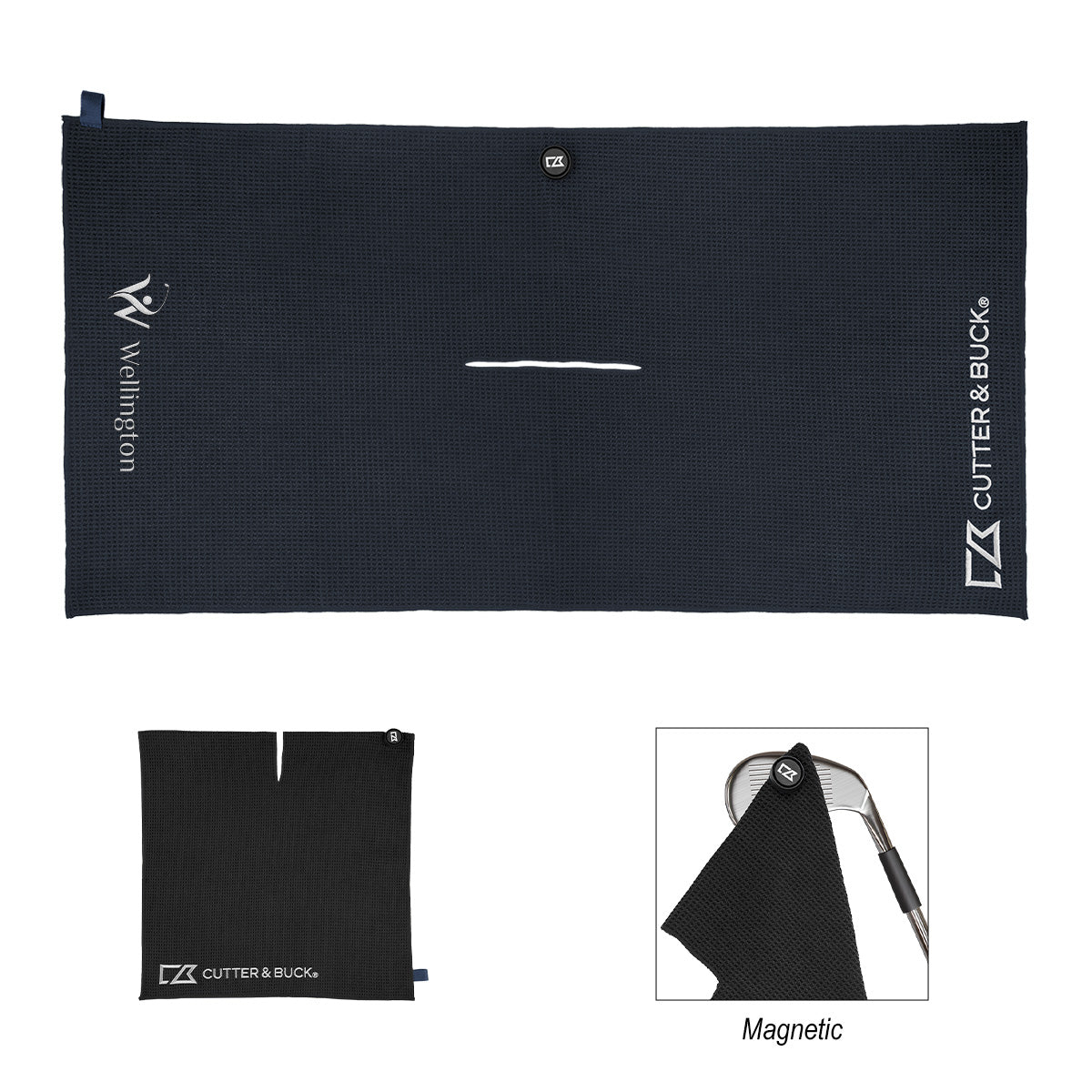 Custom logo Cutter & Buck® rPET Magnetic Golf Towel