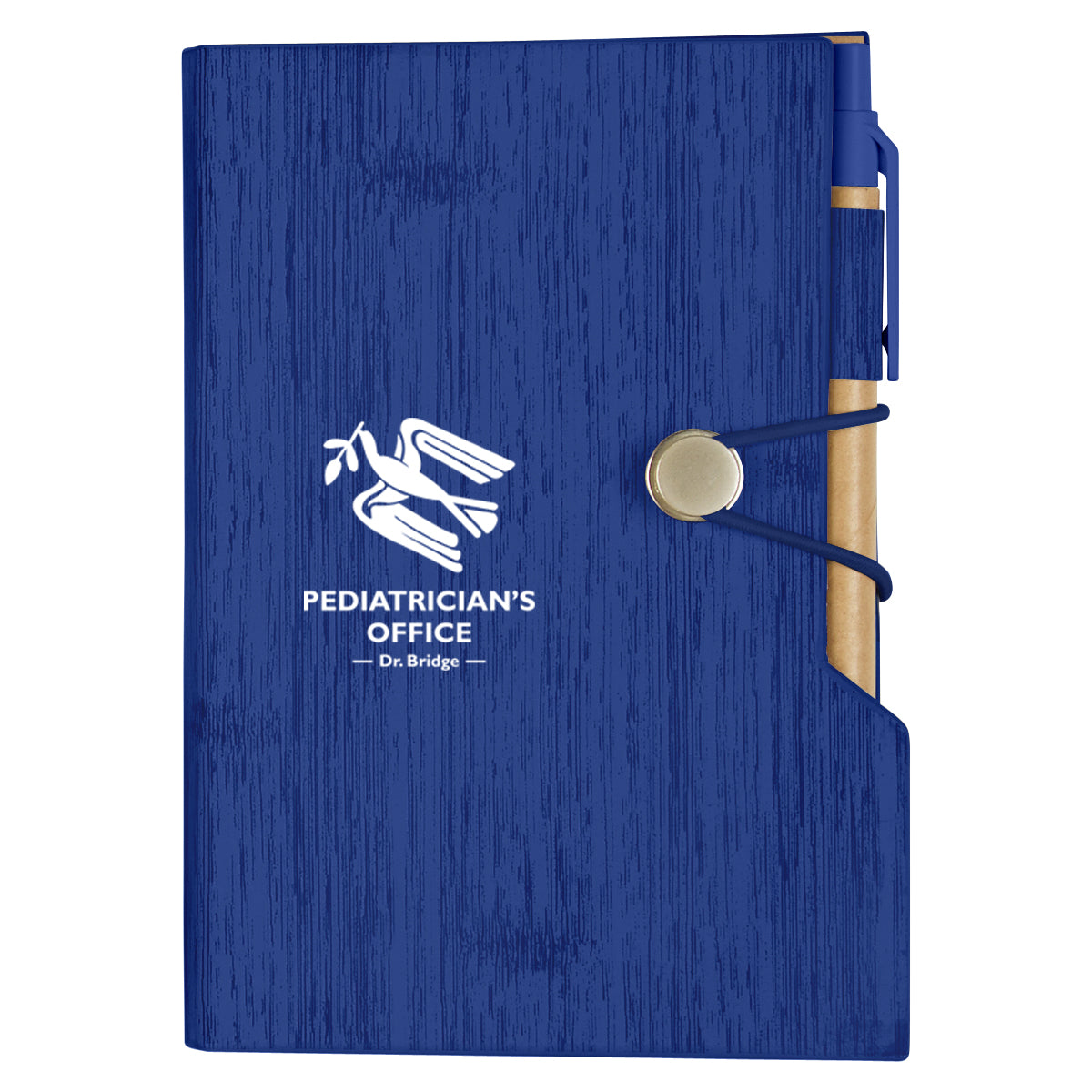 Custom logo Woodgrain Look Notebook With Sticky Notes And Flags