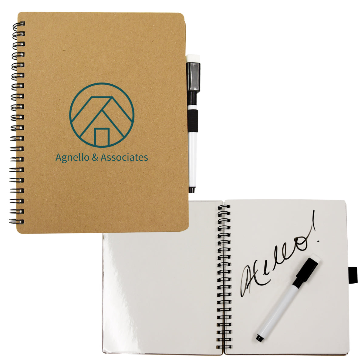 Custom logo Innovator Dry Erase Spiral Notebook