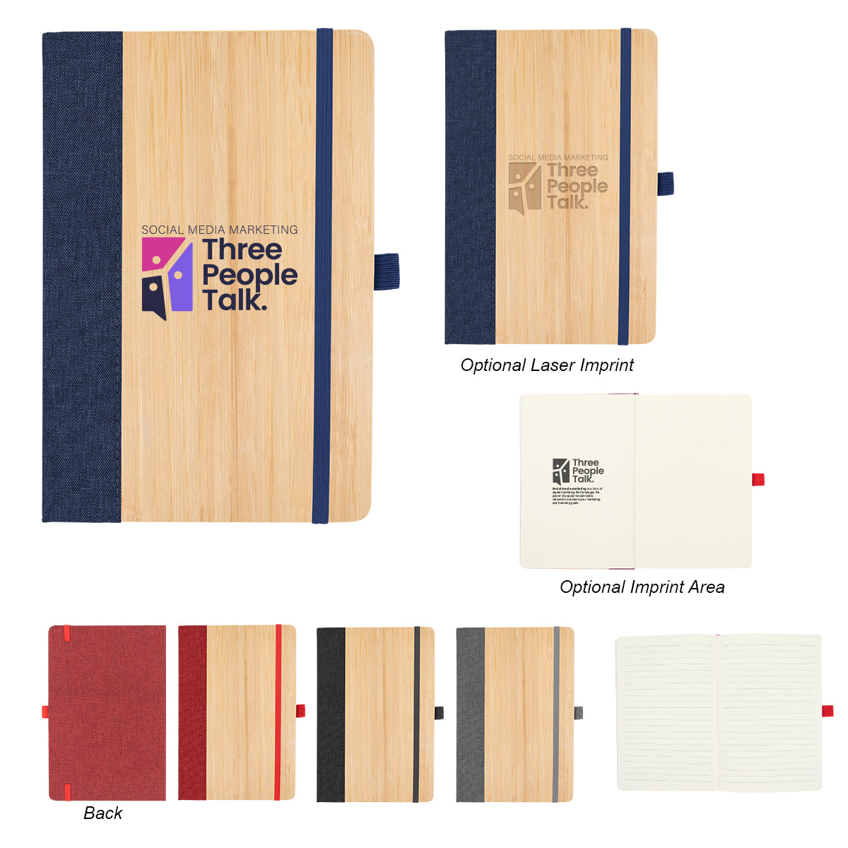 Custom logo Bamboo rPET Journal