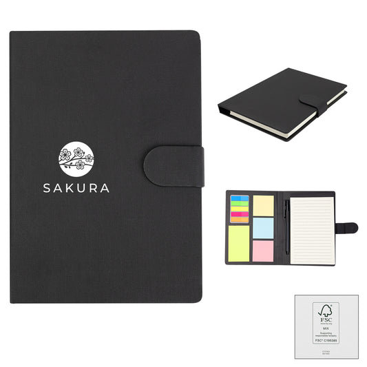 Custom logo Taylor Padfolio With Sticky Notes & Flags