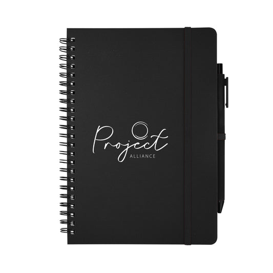 Custom logo REPREVE® Recycled Spiral Notebook with Pen