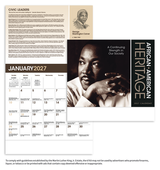 Custom logo African-American Heritage: Dr. Martin Luther King, Jr. Calendar