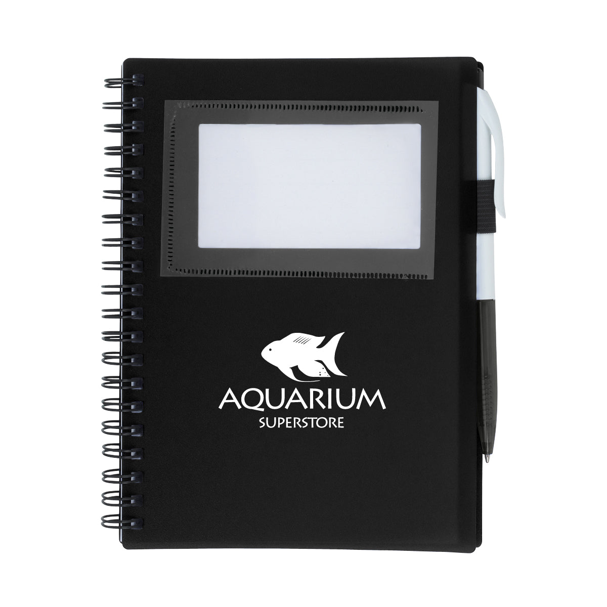 Custom logo Spiral Notebook With ID Window