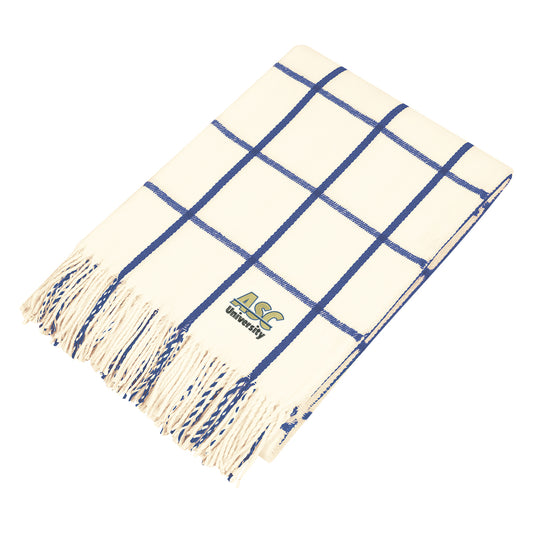 Custom logo Charleston Fringed Throw Blanket