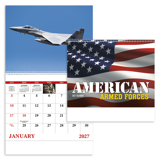 American Armed Forces - Spiral Calendar