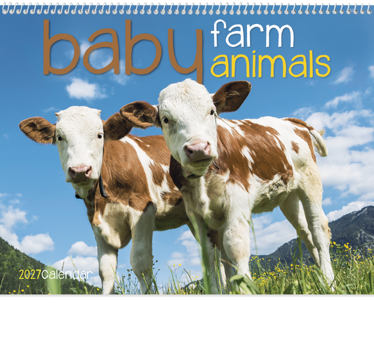 Baby Farm Animals - Spiral Calendar