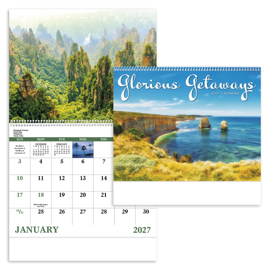 Glorious Getaways - Spiral Calendar