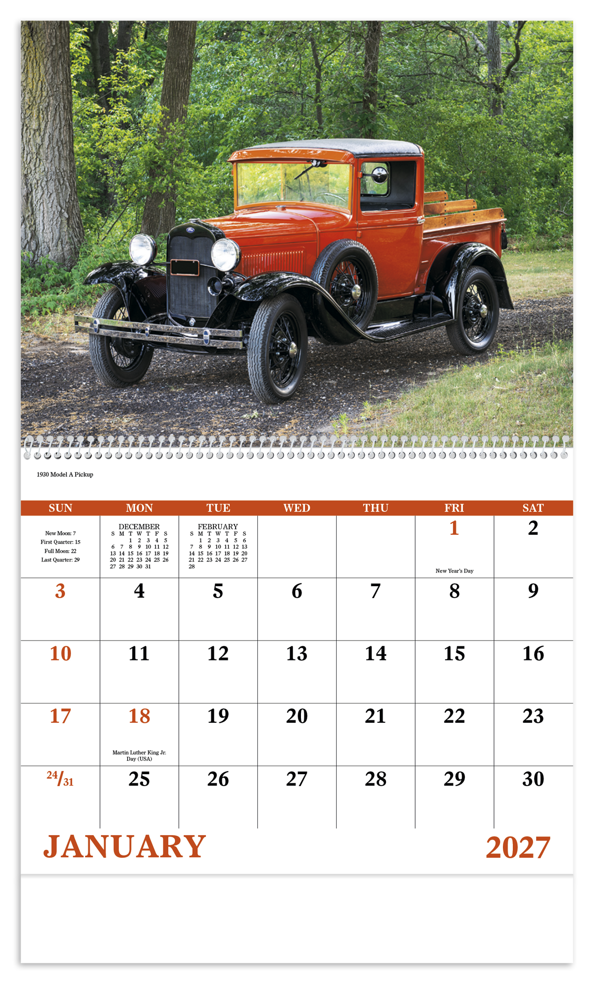 Custom logo Treasured Trucks - Spiral Calendar