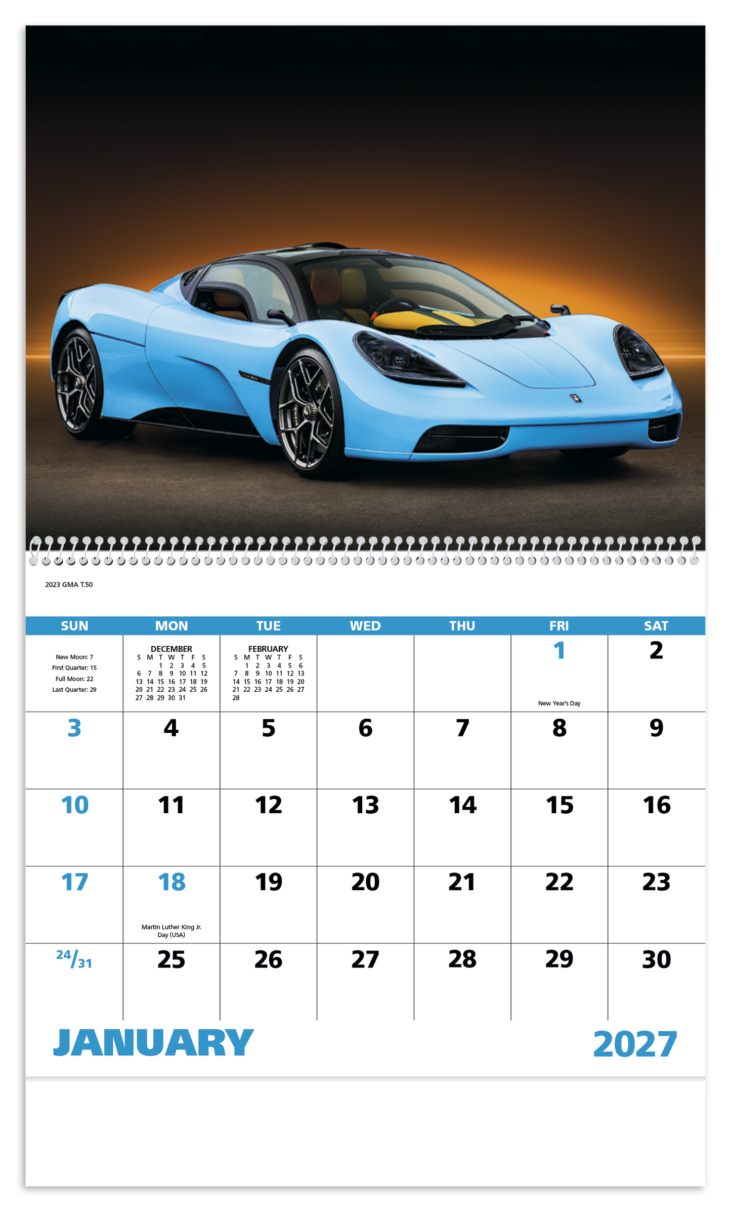Exotic Sports Cars - Spiral Calendar