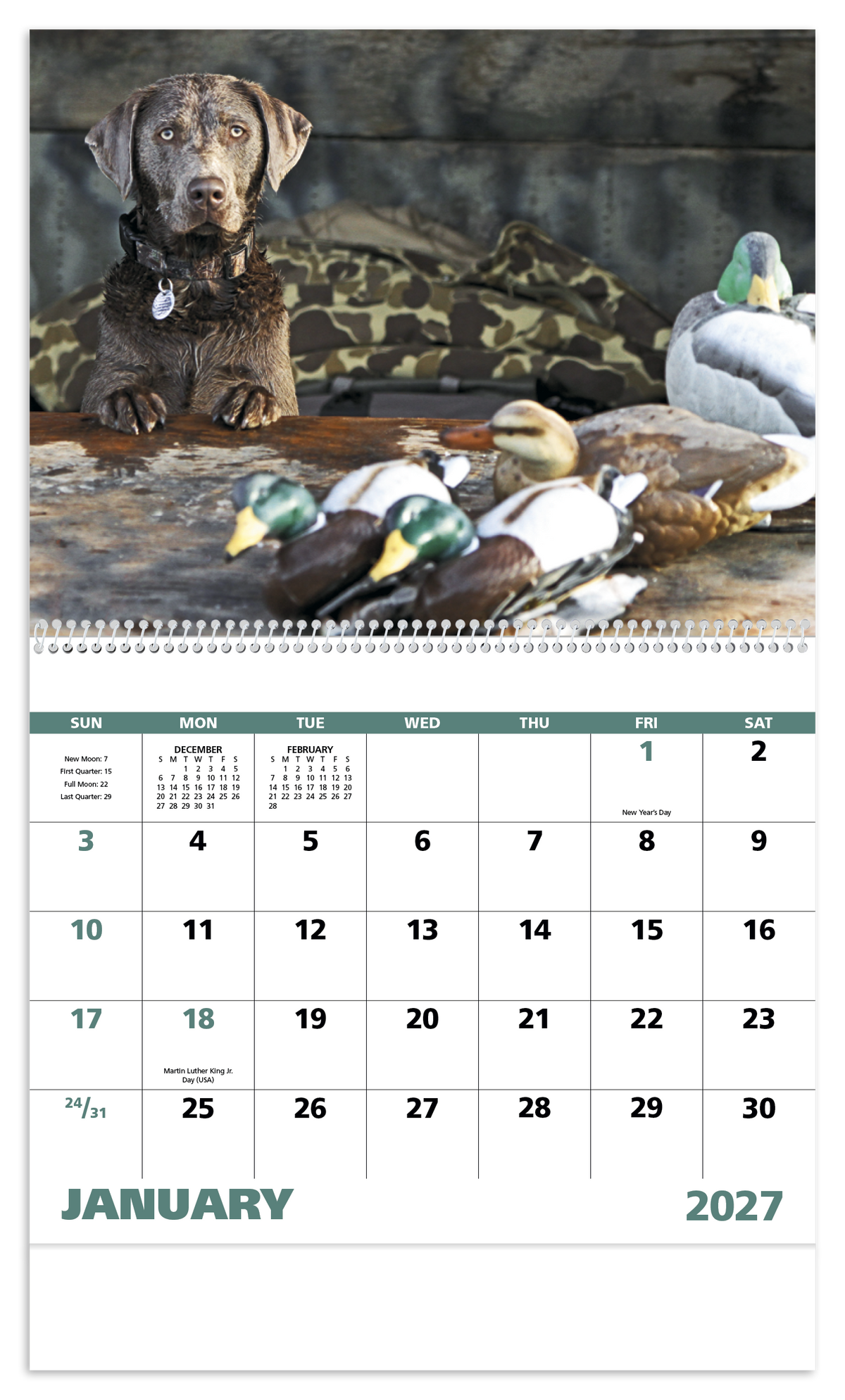 Custom logo Sporting Dogs - Spiral Calendar