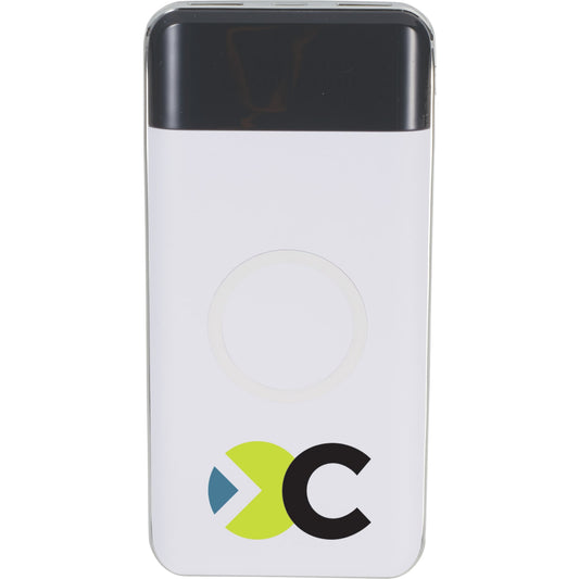 Custom logo Constant 10000 mAh Wireless Power Bank w/Display