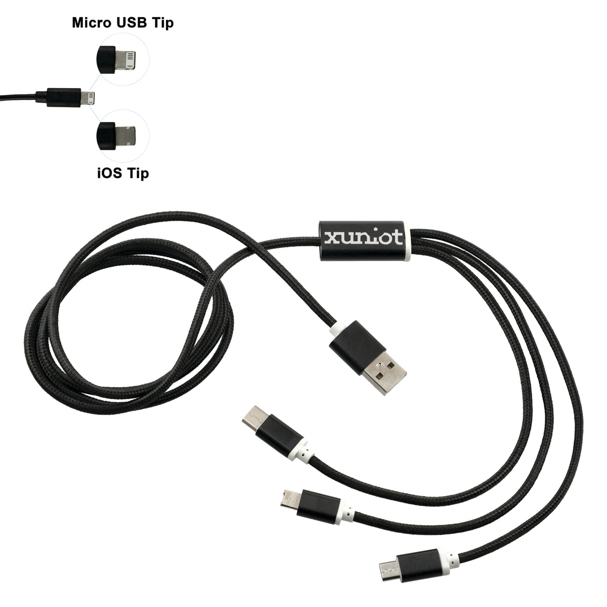 Custom logo Realm 3-in-1 Long Charging Cable