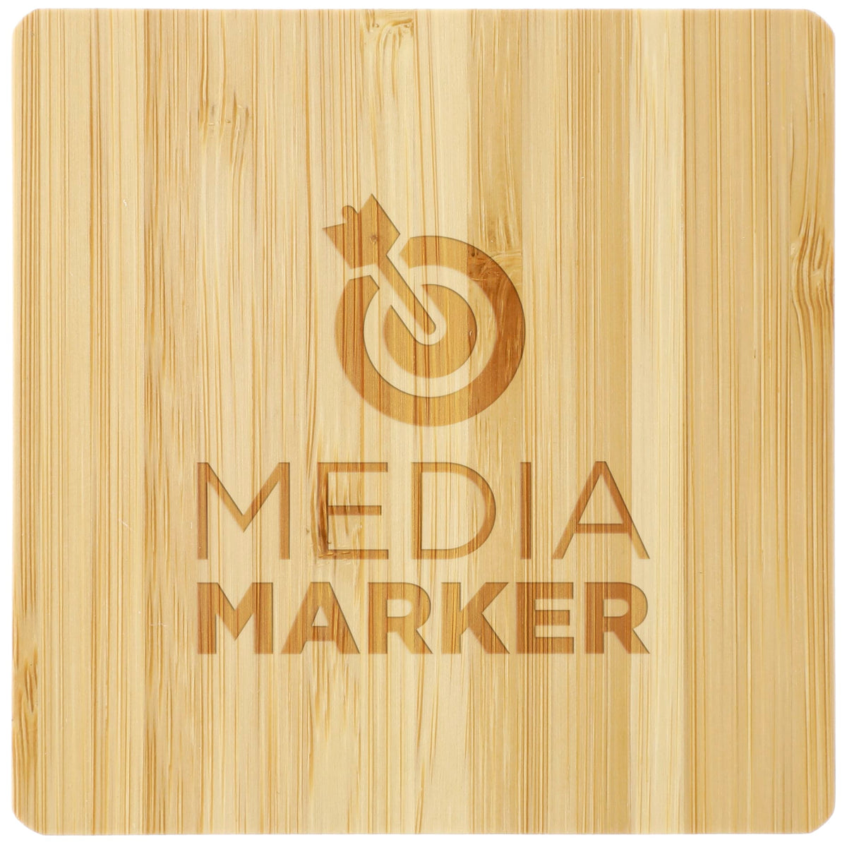 Custom logo FSC® 100% Bamboo Wireless Charge Pad w/Dual Output