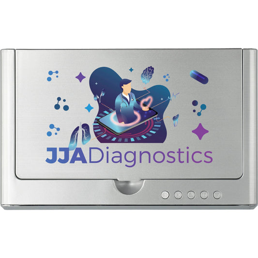 Custom logo UV Sanitizer Desk Clock with Wireless Charging