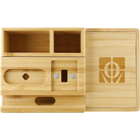 Custom logo Bamboo Fast Wirelsss Charging Dock Station