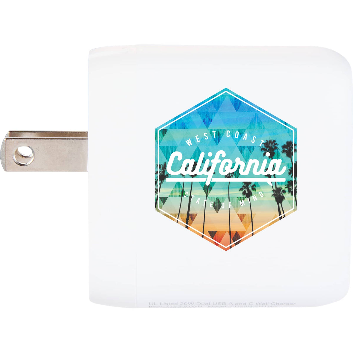 Custom logo UL Listed 20W Dual USB A and C Wall Charger