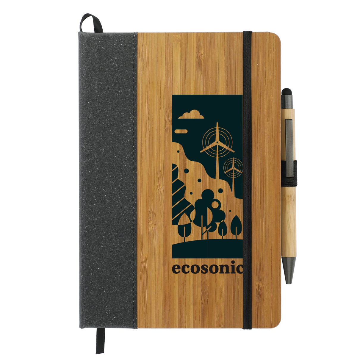 Custom logo Bamboo Bound Journal Bundle Set