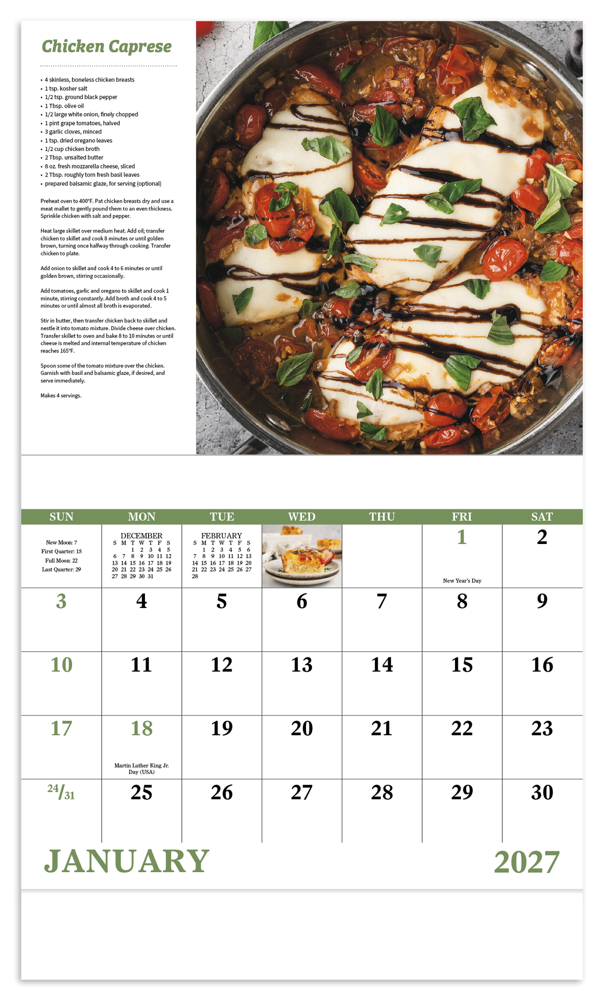 Custom logo Delicious Dining - Stapled Calendar