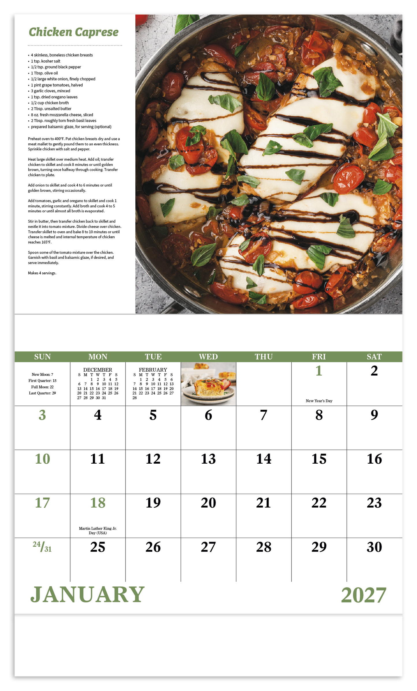 Delicious Dining - Stapled Calendar