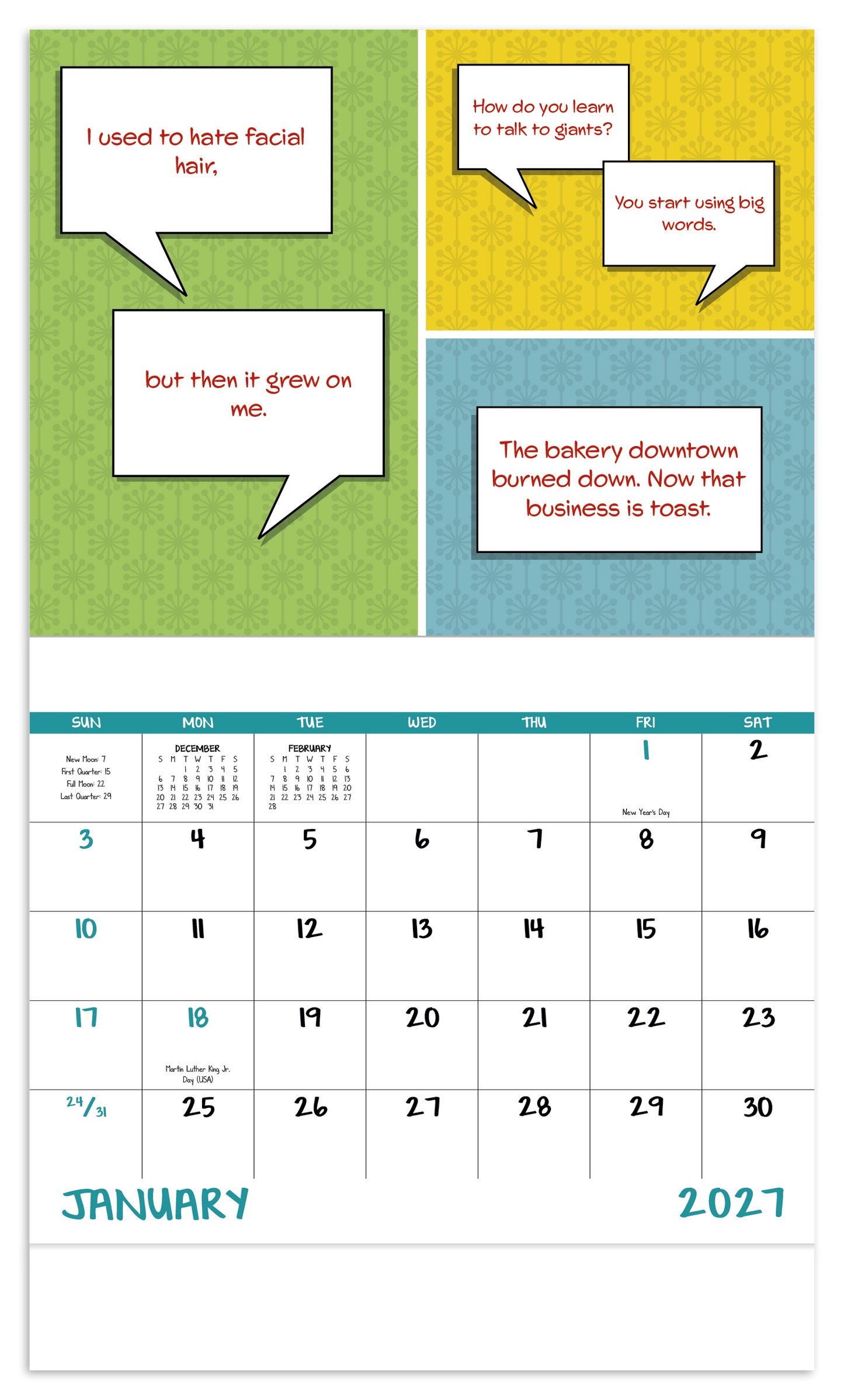 Dad Jokes - Stapled Calendar