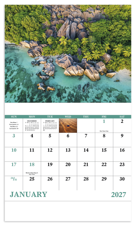 Custom logo View from Above - Stapled Calendar