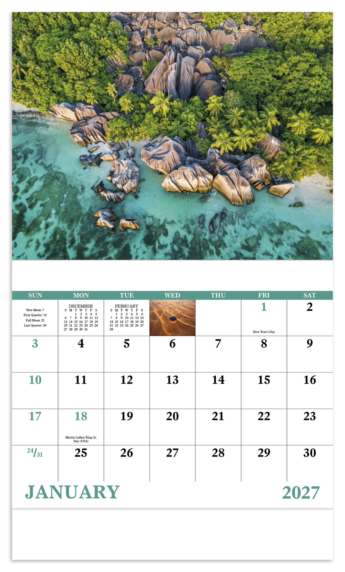 Custom logo View from Above - Stapled Calendar