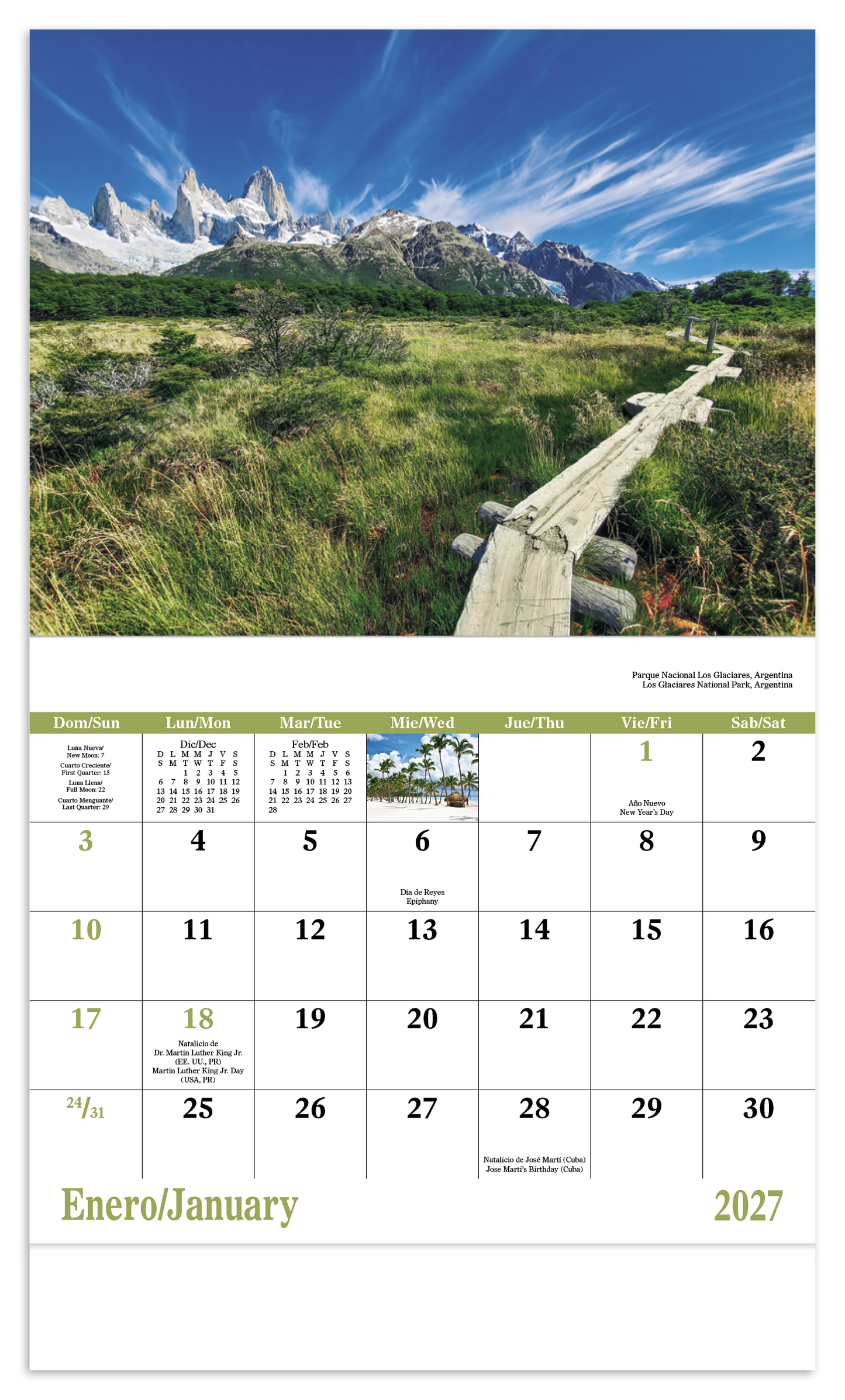 Latinoamerica en Paisajes - Stapled Calendar