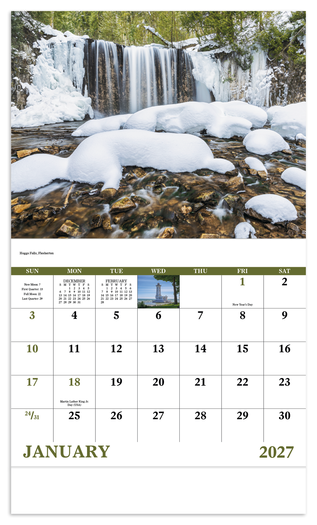 Custom logo Images of Ontario - Stapled Calendar