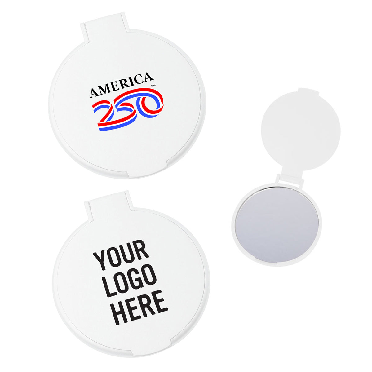Custom logo America250™ Compact Mirror