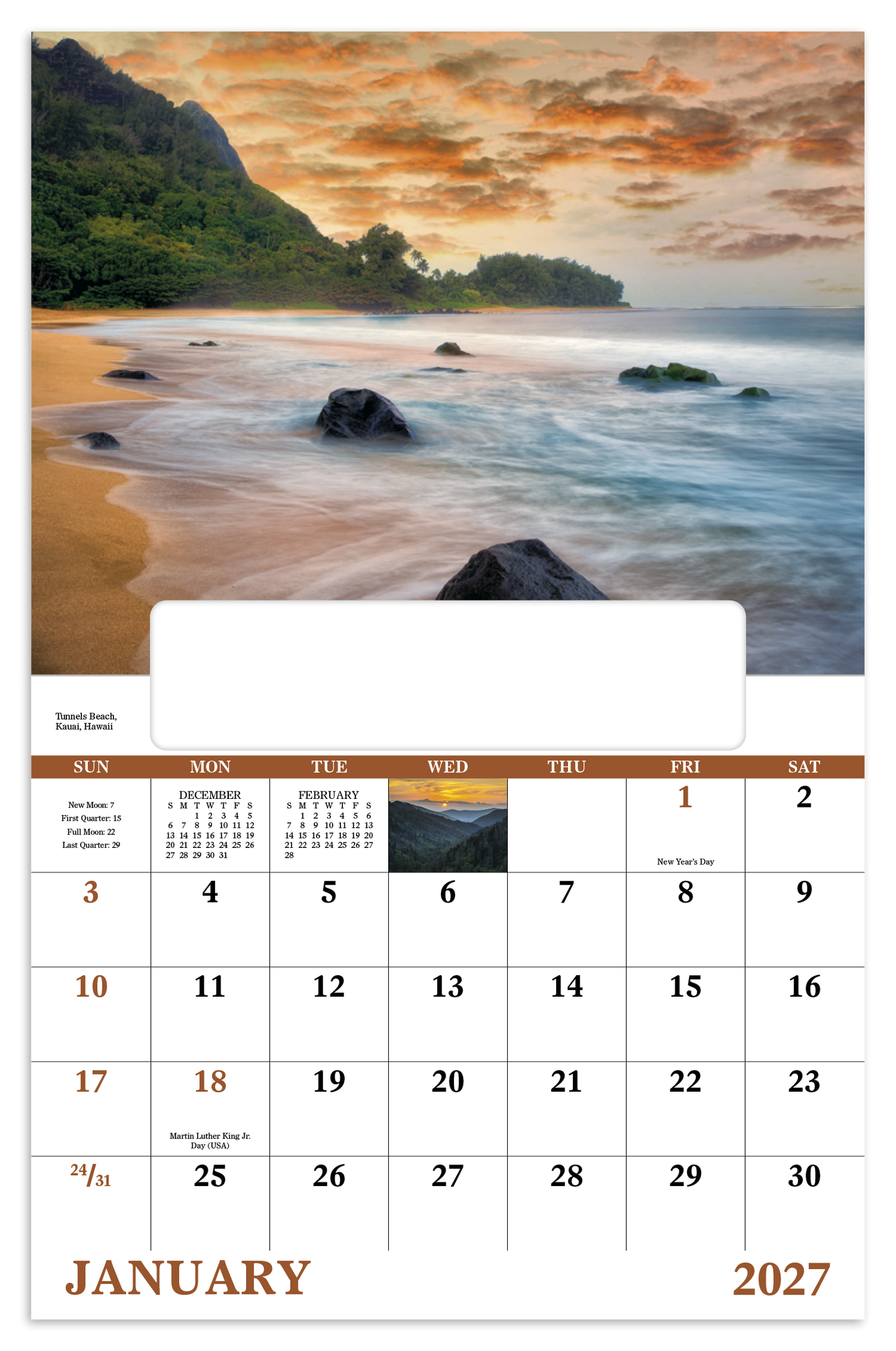 Landscapes of America - Window Calendar
