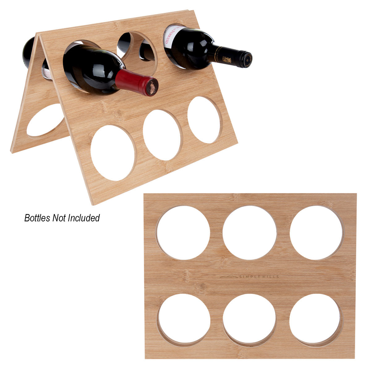 Custom logo Bamboo Wine Rack