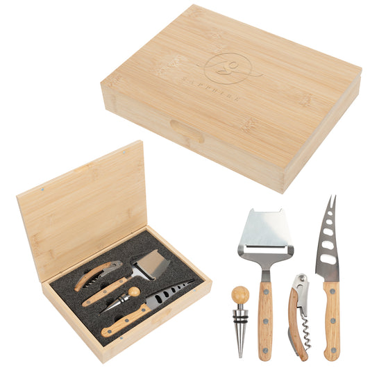 Custom logo Perfect Pairing Wine & Cheese Knife Set