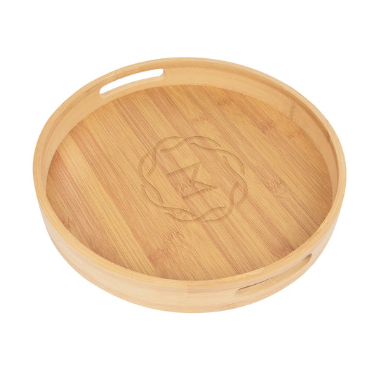 Custom logo Bamboo Serving Tray With Handles