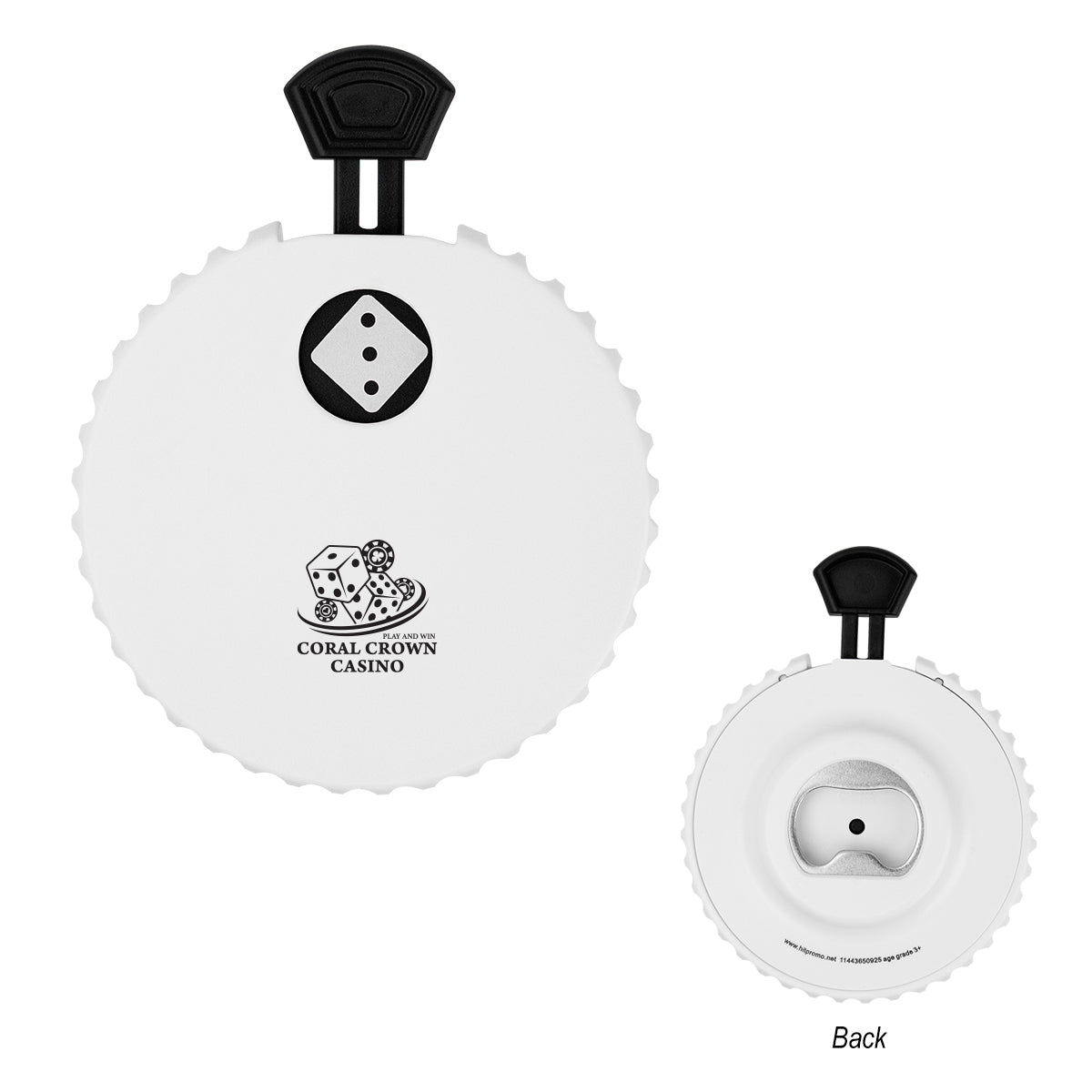 Custom logo Recycled Dice Clicker Bottle Opener
