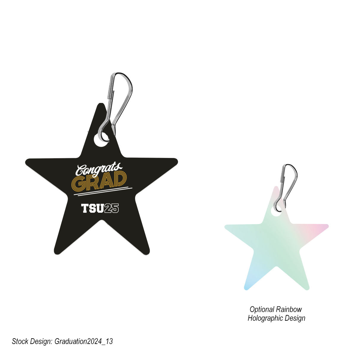 Custom logo Acrylic Zipper Pull - Star