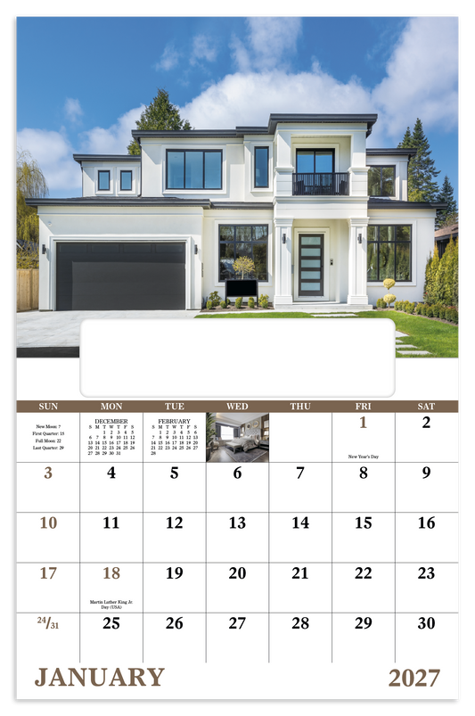 Custom logo Welcome Home - Window Calendar