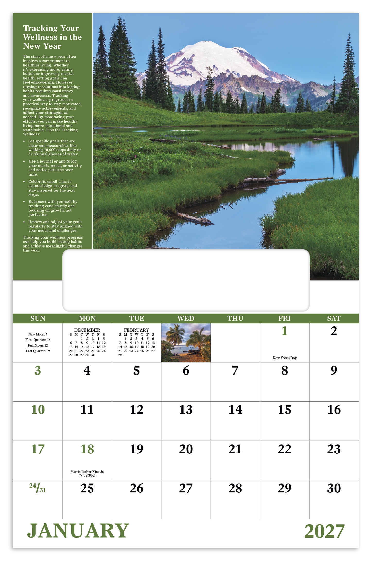 Healthy Living - Window Calendar