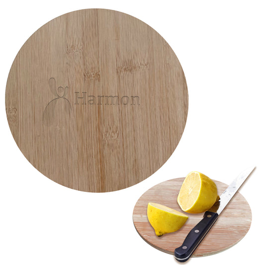 Custom logo Round Bamboo Cutting Board
