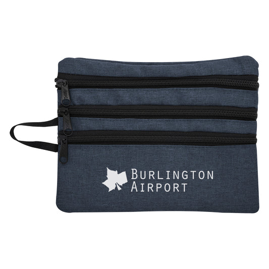 Custom logo Heathered Tech Accessory Travel Bag