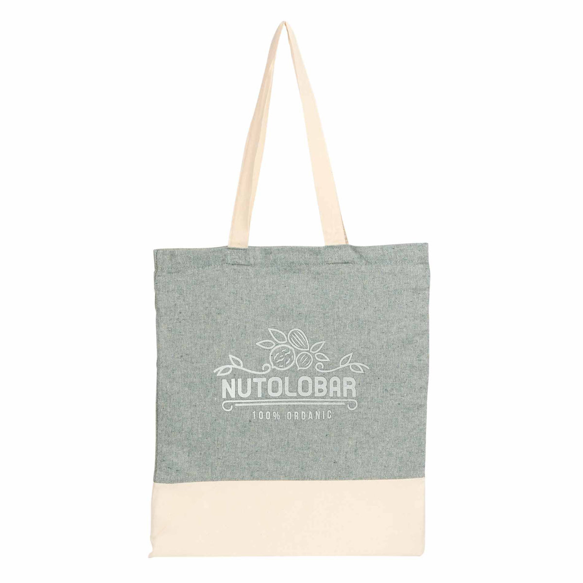 Custom logo Split Recycled 5oz Cotton Twill Convention Tote