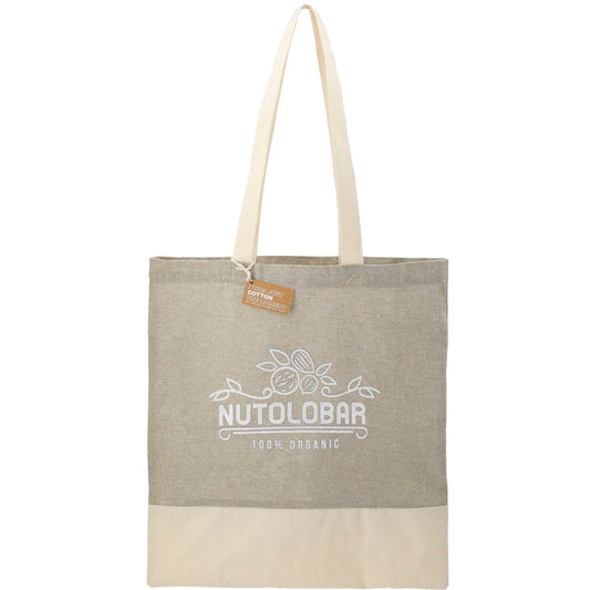 Custom logo Split Recycled 5oz Cotton Twill Convention Tote