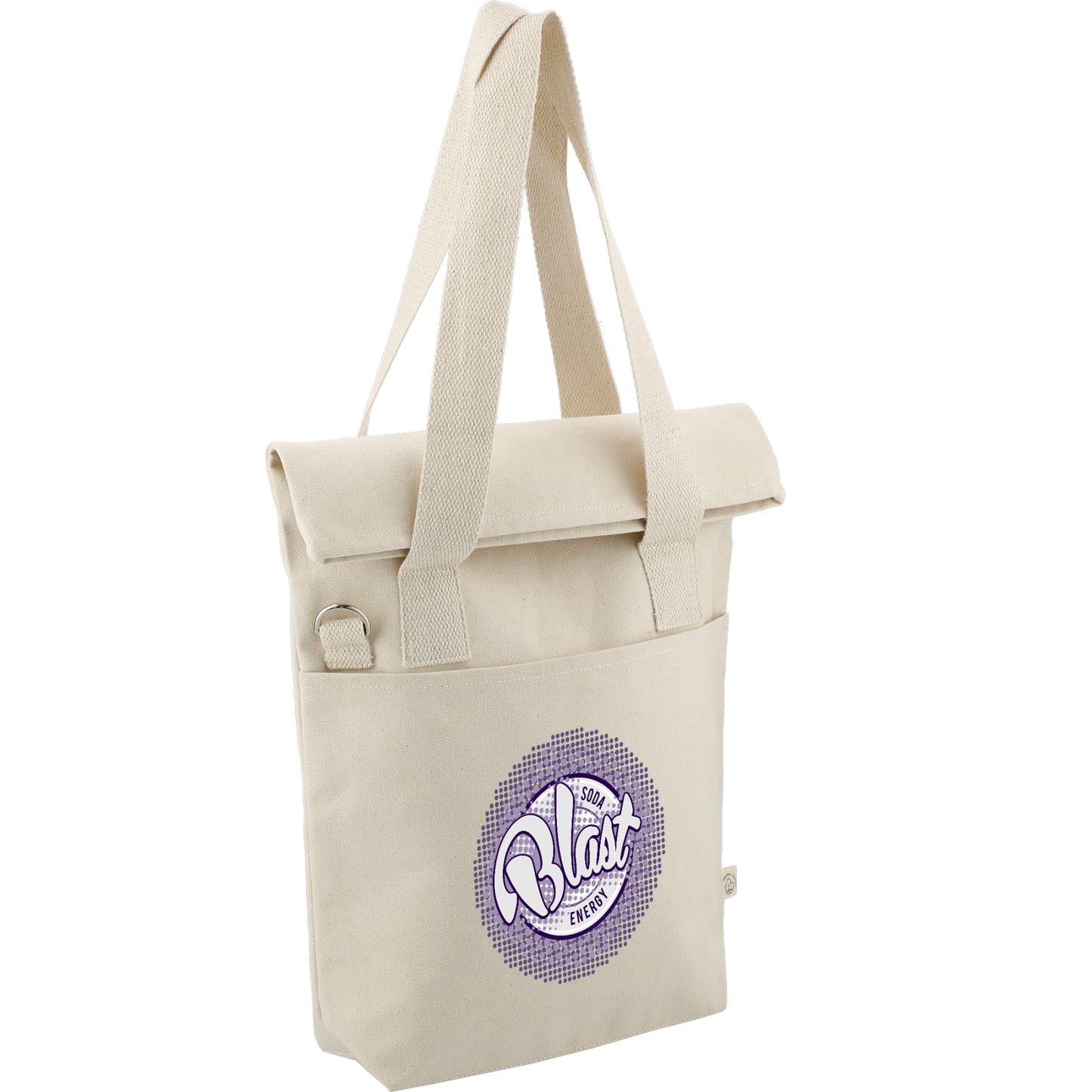Custom logo Organic 16oz Cotton Commuter Tote