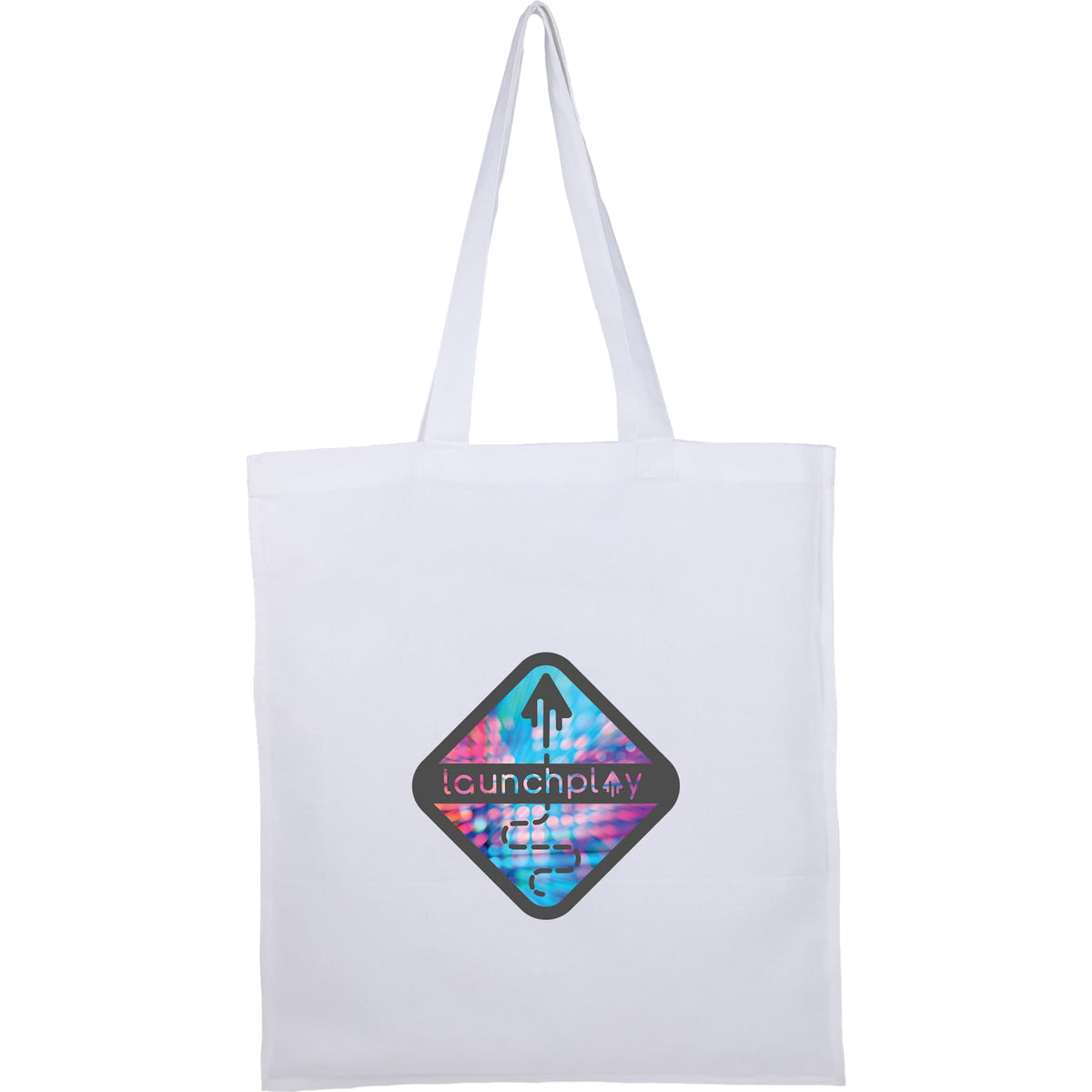 Custom logo Double-Stitched 8oz Organic Cotton Tote