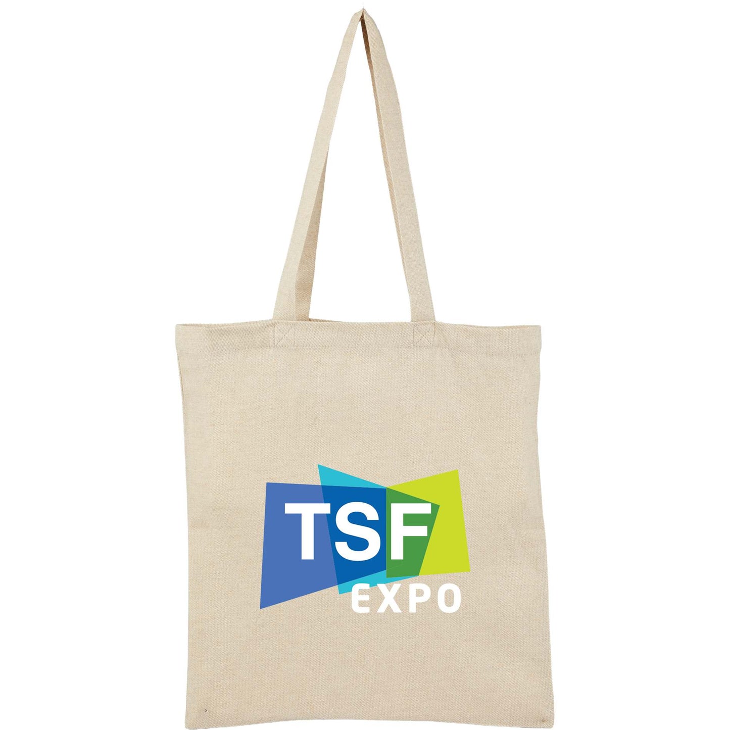 Custom logo Recycled 6oz Cotton Twill Convention Tote