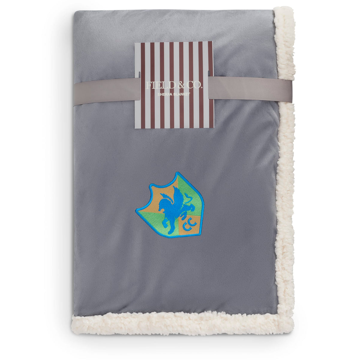 Custom logo Field & Co.® Cambridge Oversized Sherpa Blanket