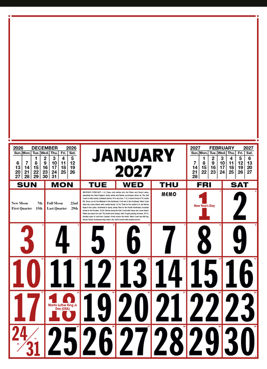 Commercial 12-Sheet Calendar