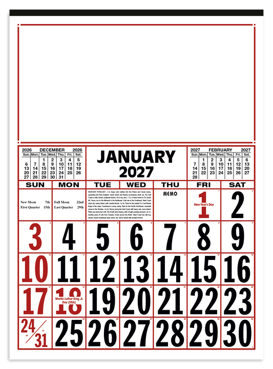 Commercial 12-Sheet Calendar