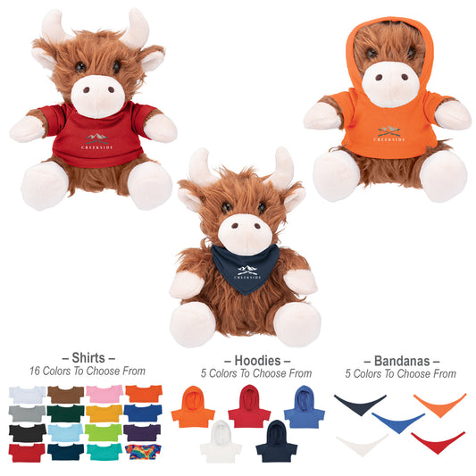 Custom logo 6" Heidi Highland Cow